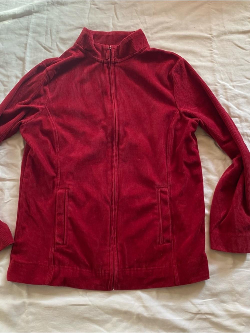 Women's Red Full-Zip Jacket y2k